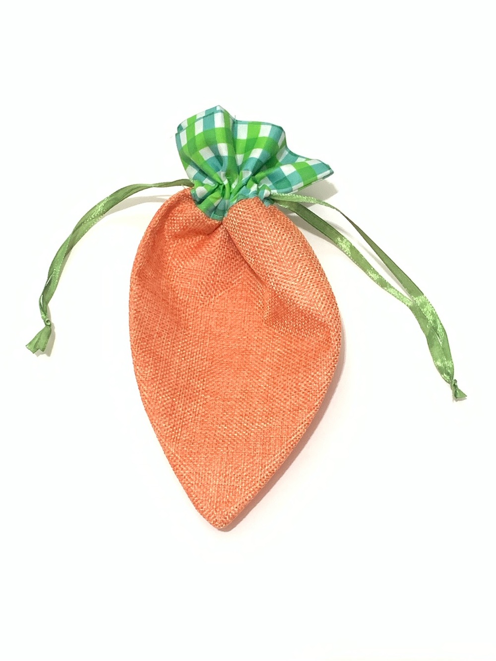 Drawstring Carrot  Bag - Orange and Green